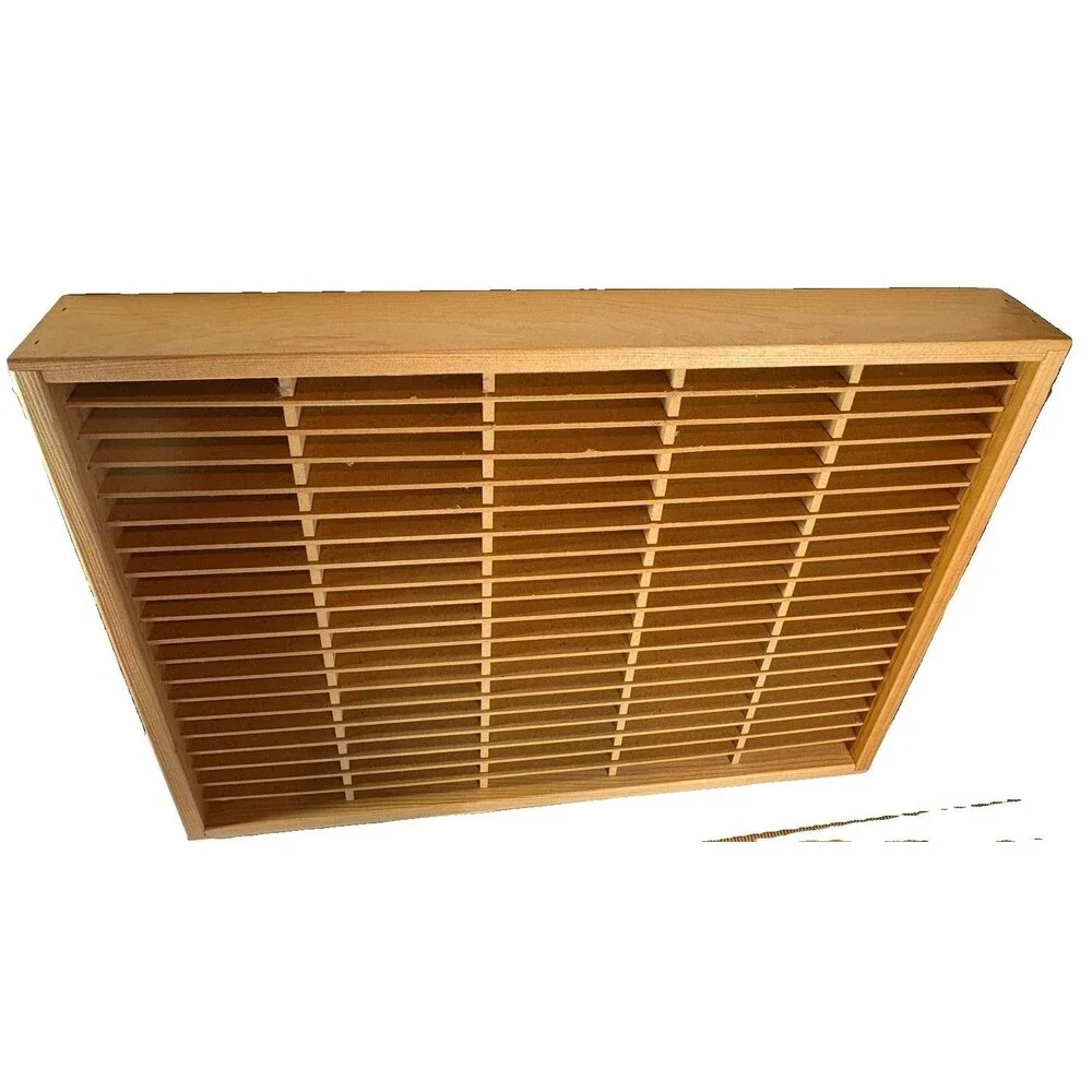 Vintage NAPA 100 Cassette Tape Display Holder Wood Countertop Organizer Rack